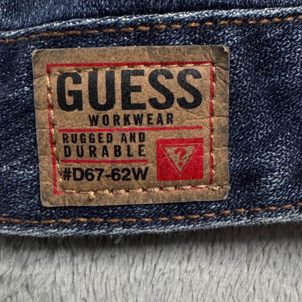 Vintage 90s Guess Denim Jacket Authentic Original Jeans Classic Trucker Size M - Picture 7 of 12